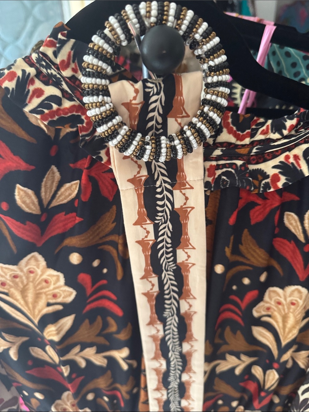 FARM Rio Tapestry Garden High-neck Dress with Belt - Picture 7 of 12